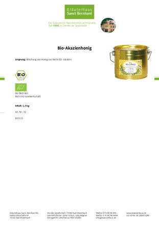 Bio-Akazienhonig 1.5 kg