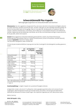 Schwarzkümmelöl-Plus-Kapseln 180 Kapseln