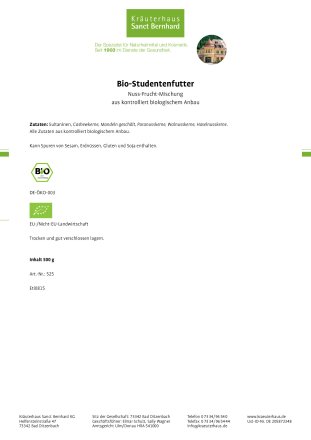 Bio-Studentenfutter 500 g