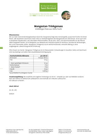 Mangostan-Trinkgenuss 1000 ml