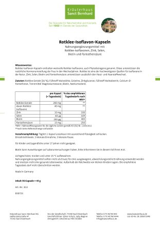 Rotklee-Isoflavon-Kapseln 90 Kapseln