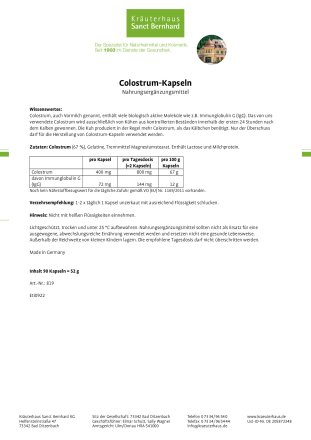 Colostrum-Kapseln 90 Kapseln