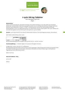 L-Lysin-500 mg-Tabletten 180 Tabletten