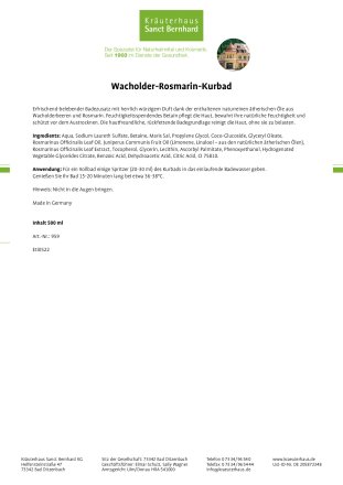 Wacholder-Rosmarin-Kurbad 500 ml