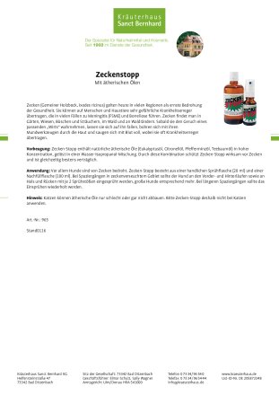 Zecken-Stopp 120 ml