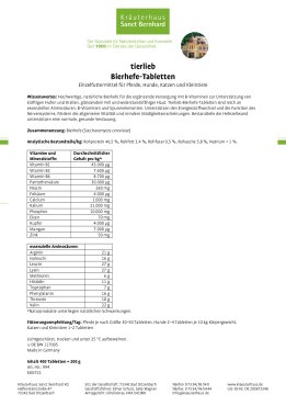 tierlieb Bierhefe-Tabletten für Pferde, Hunde, Katzen und Kleintiere 400 Tabletten