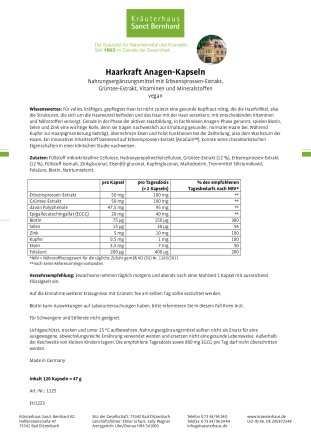 Haarkraft Anagen-Kapseln 120 Kapseln