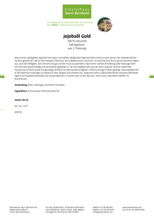 Jojobaöl Gold LSF 6 250 ml