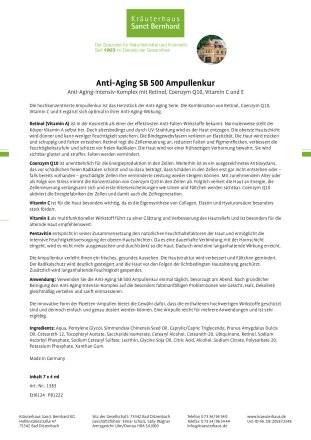 Anti-Aging SB 500 Ampullenkur 28 ml