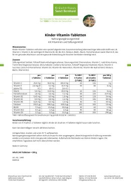 Kinder-Vitamin-Tabletten 240 Tabletten