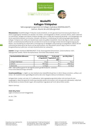 Muskelfit Kollagen-Trinkpulver 500 g