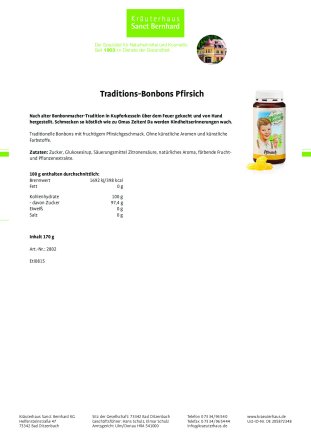 Traditions-Bonbons Pfirsich