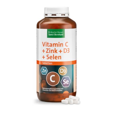 Vitamin C+Zink+D3+ Selen-Tabletten 365 Tabletten