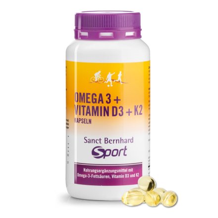 Sanct Bernhard Sport Omega-3+Vitamin-D3+K2-Kapseln 120 Kapseln