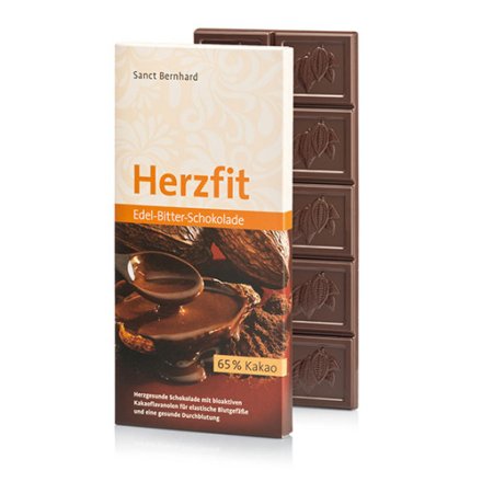 Herzfit Edel-Bitter-Schokolade 65 % Kakao 100 g