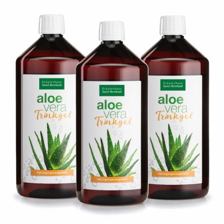 Aloe-Vera-Trinkgel, unverdünnt, 3 x 1000 ml 3 Liter