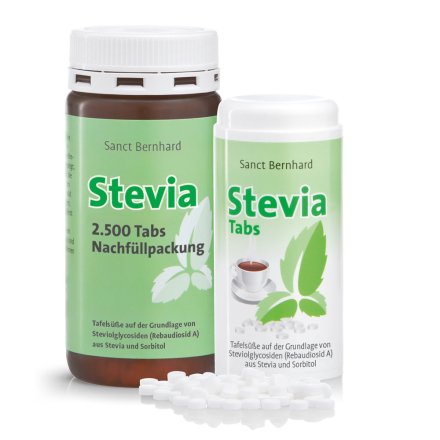 Stevia-Tabs Nachfüllpackung 2.500 + 600 Tabs 213 g