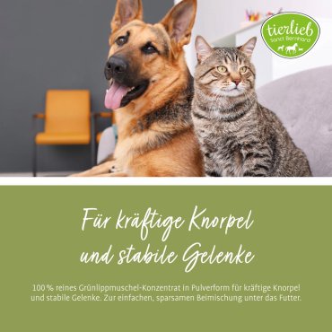 tierlieb Grünlippmuschel-Konzentrat 100 % für Hunde und Katzen 150 g